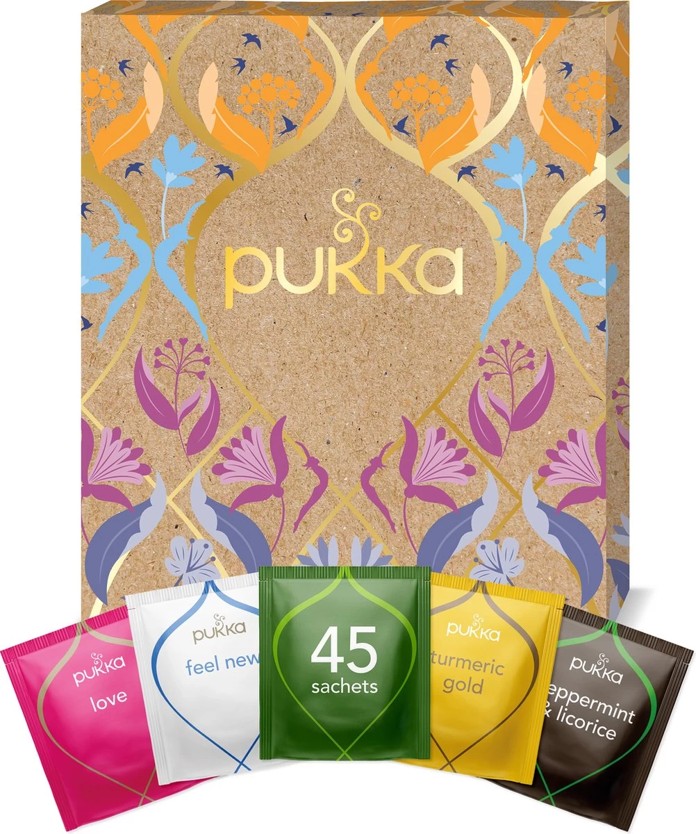 Pukka Original Kruidenthee Geschenkdoos - 9 Blends Biologische Kruidenthee, Ook Leuk Als Verjaardagscadeau - 45 Zakjes - Theedoos - GB-BIO-05 4 Pukka Original Kruidenthee Geschenkdoos - 9 Blends Biologische Kruidenthee, Ook Leuk Als Verjaardagscadeau - 45 Zakjes - Theedoos - GB-BIO-05 - Afbeelding 4