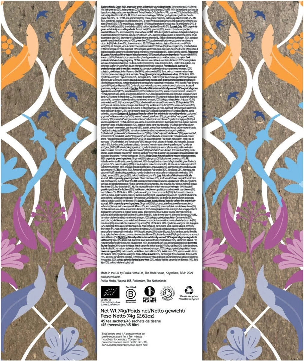 Pukka Original Kruidenthee Geschenkdoos - 9 Blends Biologische Kruidenthee, Ook Leuk Als Verjaardagscadeau - 45 Zakjes - Theedoos - GB-BIO-05 3 Pukka Original Kruidenthee Geschenkdoos - 9 Blends Biologische Kruidenthee, Ook Leuk Als Verjaardagscadeau - 45 Zakjes - Theedoos - GB-BIO-05 - Afbeelding 3