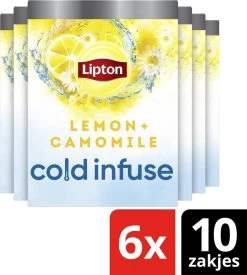Lipton Cold Infuse Lemon & Camomile, Smaak Voor Koud Water Zonder Suiker En Calorieën - 6 X 10 Zakjes - NL-BIO-01 -Voedsel Winkel 1077x1200 3