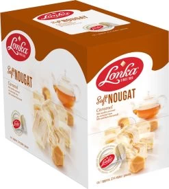 Lonka Soft Nougat Caramel Presentatiedoos à 2,57kg Snoep Thee - 214 Per Stuk Verpakte Nougat Blokjes - Nougat Gevuld Met Heerlijke Lonka Caramel -Voedsel Winkel 1078x1200