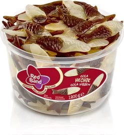 Red Band Cola Vissen 1 Pot à 100 Stuks - Zacht Snoep - Winegums Met Cola Smaak - Zoet
