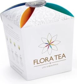 Thee Bloem - Kado - Nieuwe Theedrinken - Kado Tip - Kado Verpakking Thee - Flora Tea Thee Cadeau Giftbox Met 6 Theebloemen Assorti -Kado Tip - Thee Cadeau - Thee