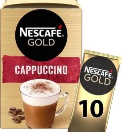 Nescafé Gold Cappuccino Oploskoffie - Ongezoet - 6 Doosjes à 10 Zakjes -Voedsel Winkel 1110x1200