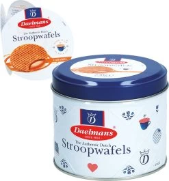 Daelmans Stroopwafels In Delfts Blauw Blik - 230 Gram Per Blik - 8 Stroopwafels Per Blik -Voedsel Winkel 1119x1200