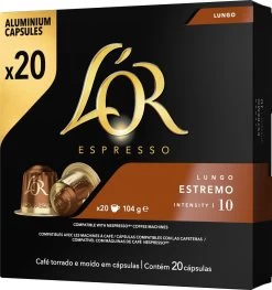 L'OR Lungo Estremo (10) - 10 X 20 Koffiecups -Voedsel Winkel 1128x1200 1