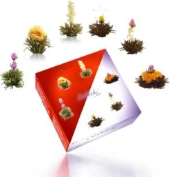 Creano Theebloemen Geschenkset Kadoverpakking Theebloemen En Glazen Theekan - Witte Theebloemen En Zwarte Theebloemen (6 Stuks) -Voedsel Winkel 1155x1200 2