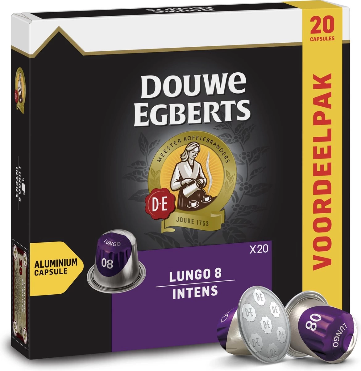 Douwe Egberts Lungo Intens Koffiecups - Intensiteit 8/12 - 10 X 20 Capsules 9 Douwe Egberts Lungo Intens Koffiecups - Intensiteit 8/12 - 10 X 20 Capsules - Afbeelding 9