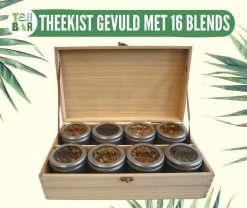 Houten Theekist Gevulde Theedoos Met 16 Blikjes Tea Bar Thee Theecadeau - Losse Thee G - 50 Koppen Per 100 Gram -Voedsel Winkel 1200x1010 1