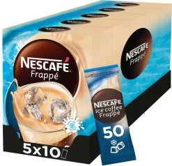 Nescafé Frappé Oploskoffie - 5 Doosjes à 10 Zakjes -Voedsel Winkel 1200x1156