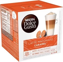 Nescafé Dolce Gusto Caramel Macchiato Capsules - 48 Koffiecups -Voedsel Winkel 1200x1181 1