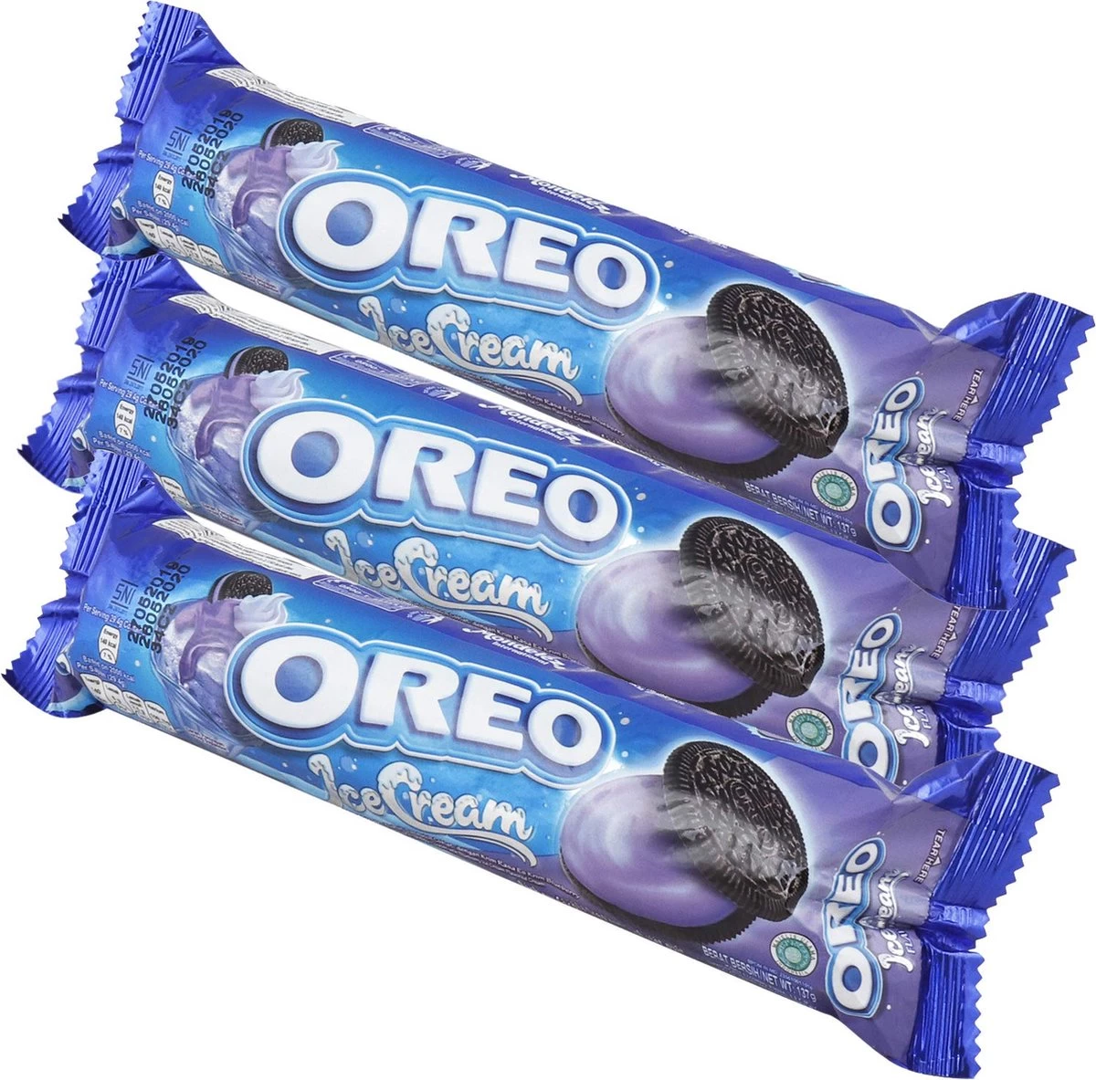 Oreo - Blue Berry Ice Cream - 3-Pack - 3 Stuks Van 133 Gram - Buitenlands Eten - Koek 2 Oreo - Blue Berry Ice Cream - 3-Pack - 3 Stuks Van 133 Gram - Buitenlands Eten - Koek - Afbeelding 2