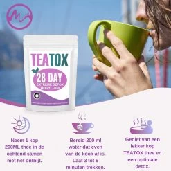 TeaTox™ 28 Dagen Afvallen Detox - Thee - Detox + E-book 30 Recepten 16 TeaTox™ 28 Dagen Afvallen Detox - Thee - Detox + E-book 30 Recepten -Voedsel Winkel 1200x1200 334