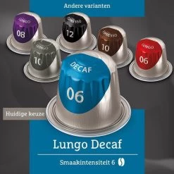 Douwe Egberts Lungo Decaf Koffiecups - Intensiteit 6/12 - 10 X 10 Capsules -Voedsel Winkel 1200x1200 36