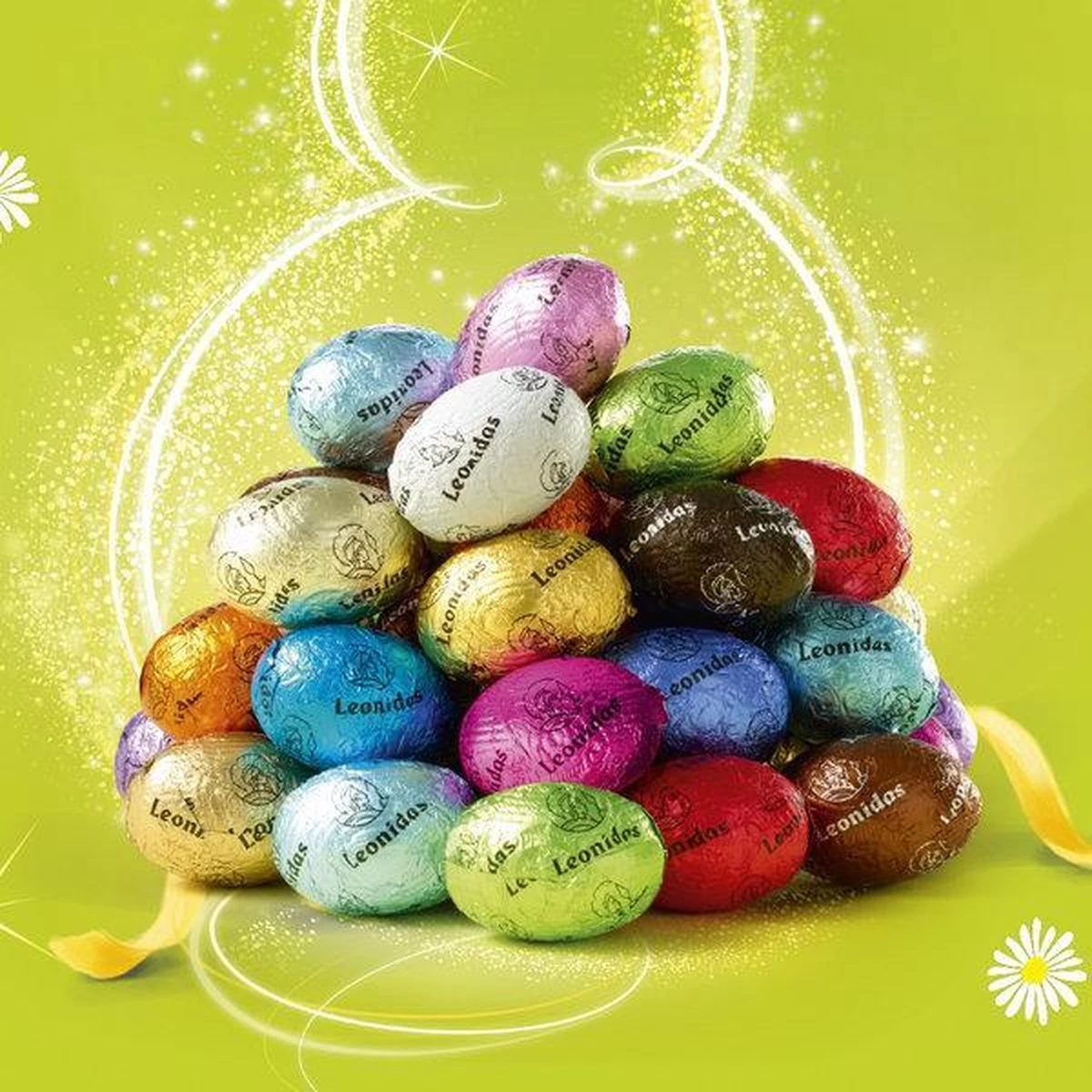 Leonidas | 250 Gram Assorti Paaseitjes (ca 23 Stuks) 2 Leonidas | 250 Gram Assorti Paaseitjes (ca 23 Stuks) - Afbeelding 2