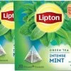 Lipton Intense Mint Groene Thee, Met De Verfrissende Smaak Van Groene Thee En Echte Muntblaadjes - 4 X 20 Zakjes - PL-EKO-03