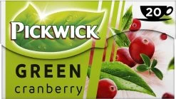Pickwick Cranberry Groene Thee - 12 X 20 Zakjes -Voedsel Winkel 1200x675 1