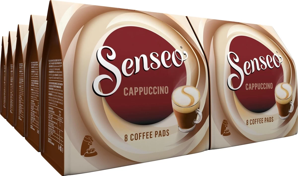 Senseo Cappuccino Koffiepads - 2/9 Intensiteit - 10 X 8 Pads