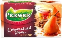 Pickwick Spices Caramelised Pear Zwarte Thee - 12 X 20 Zakjes -Voedsel Winkel 1200x746