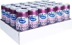 Hero Cassis Frisdrank Blikjes - The Original - Gemaakt Van Zwarte Bessen - Handige Tray - 24 X 250ml