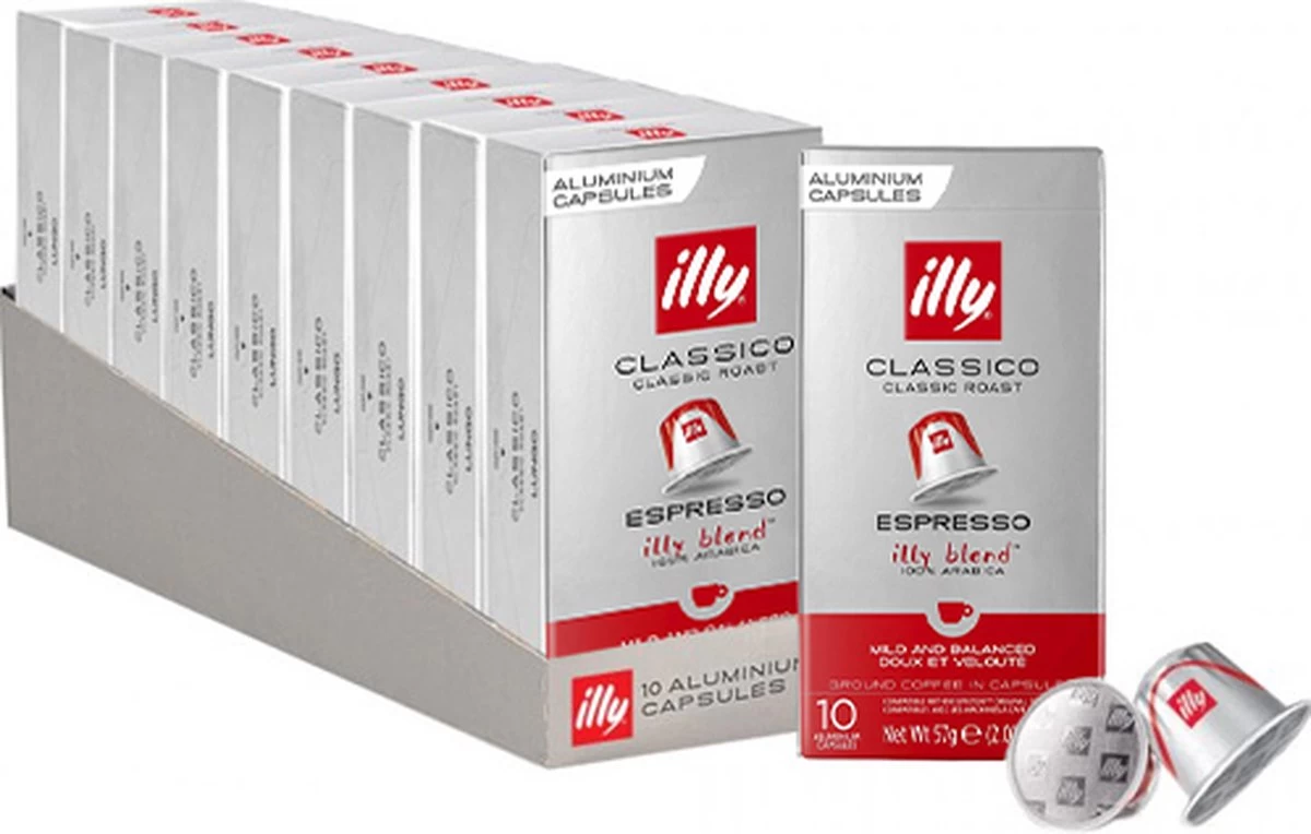 Illy Espresso Classico Koffiecups - Intensiteit 5/9 - 10 X 10 Capsules 1 Illy Espresso Classico Koffiecups - Intensiteit 5/9 - 10 X 10 Capsules