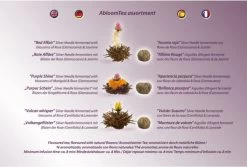 Creano Theebloemen Geschenkset Kadoverpakking Theebloemen En Glazen Theekan - Witte Theebloemen En Zwarte Theebloemen (6 Stuks) -Voedsel Winkel 1200x810 2