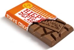 Tony's Chocolonely Chocolade Reep Melk Karamel Zeezout - Zeg 't Met Een Reep "Hieperdepieper" - 180 Gram -Voedsel Winkel 1200x822