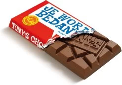 Tony's Chocolonely Chocolade Reep Melk - Zeg 't Met Een Reep "Bedankt" - 180 Gram -Voedsel Winkel 1200x831 1