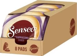Senseo Cappuccino Choco Koffiepads - 2/9 Intensiteit - 4 X 8 Pads -Voedsel Winkel 1200x863