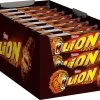 Nestlé LION Snoepreep Met Karamel, Pittige Snack, Knapperige Chocolade & Knapperige Chips, Karamelvulling, Special Bite, Multi-pack, Hoeveelheid: 24-pack (24 X 42 G)