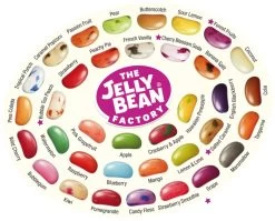 The Jelly Bean Factory Snoeppot à 700 G Snoep - 36 Huge Flavours Jelly Beans -Voedsel Winkel 1200x965
