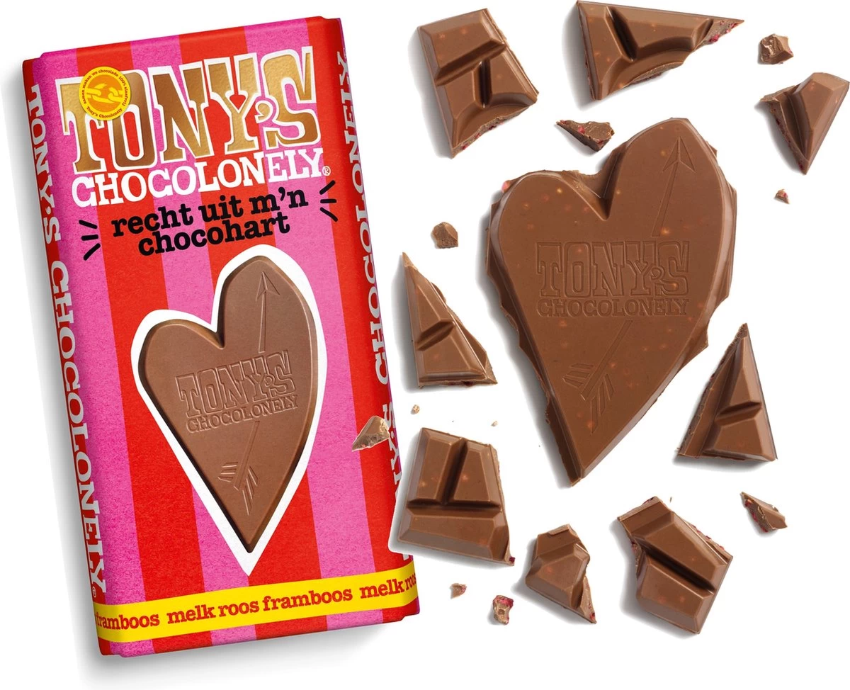 Tony's Chocolonely Geschenkdoos Ik Vind Je Lief! - Melk Chocolade + Karamel Zeezout - Moederdag Cadeautje - 2 X 180 Gram 2 Tony's Chocolonely Geschenkdoos Ik Vind Je Lief! - Melk Chocolade + Karamel Zeezout - Moederdag Cadeautje - 2 X 180 Gram - Afbeelding 2