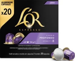 L'OR Lungo Profondo Koffiecups - Intensiteit 8/12 - 10 X 20 Capsules -Voedsel Winkel 1200x975