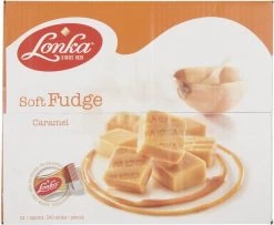 Lonka Fudge Caramel Presentatiedoos à 2,4 Kg Snoep Thee - 240 Per Stuk Verpakte Fudgeblokjes - Romige Fudge Caramel -Voedsel Winkel 1200x987