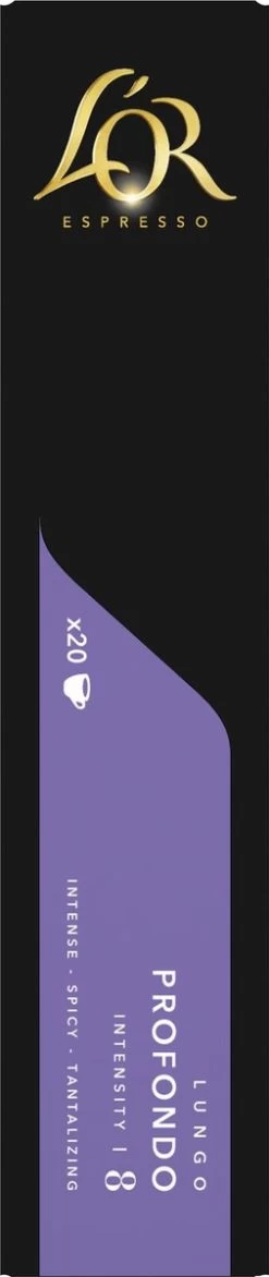 L'OR Lungo Profondo Koffiecups - Intensiteit 8/12 - 10 X 20 Capsules -Voedsel Winkel 253x1200 1