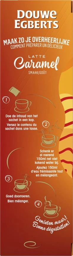 Douwe Egberts Verwenkoffie Latte Caramel Oploskoffie - 5 X 8 Zakjes -Voedsel Winkel 343x1200 2