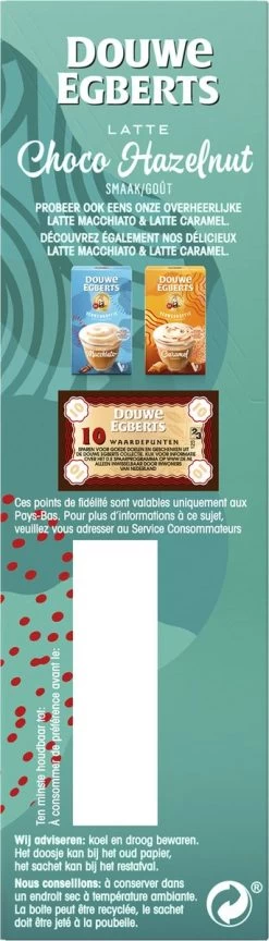 Douwe Egberts Latte Choco Hazelnut Oploskoffie - 5/9 Intensiteit - 5 X 8 Zakjes -Voedsel Winkel 343x1200 6
