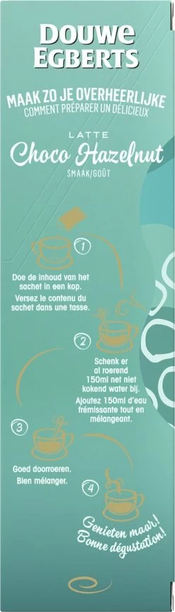 Douwe Egberts Latte Choco Hazelnut Oploskoffie - 5/9 Intensiteit - 5 X 8 Zakjes -Voedsel Winkel 343x1200 7