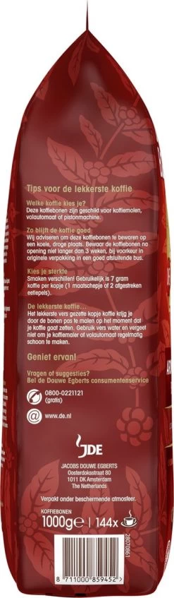 Douwe Egberts Aroma Rood Koffiebonen - 4 X 1000 Gram - Extra Grote Verpakking -Voedsel Winkel 350x1200