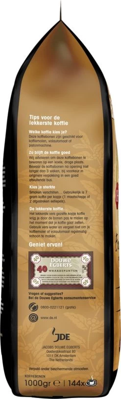 Douwe Egberts Excellent Gold Koffiebonen - 5/9 Intensiteit - 4 X 1kg -Voedsel Winkel 364x1200 2
