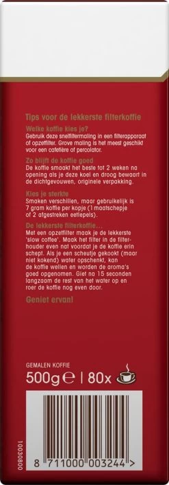 Douwe Egberts Aroma Rood Filterkoffie - 6 X 500 Gram -Voedsel Winkel 420x1200 3