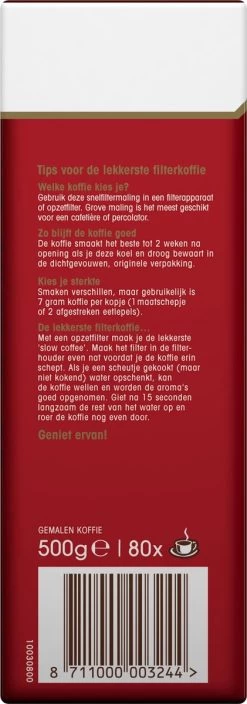 Douwe Egberts Aroma Rood Filterkoffie - 15 X 500 Gram -Voedsel Winkel 421x1200 2