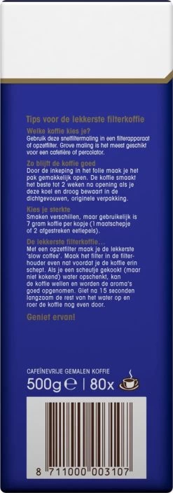 Douwe Egberts Decafé Filterkoffie - 6 X 500 Gram -Voedsel Winkel 421x1200 4