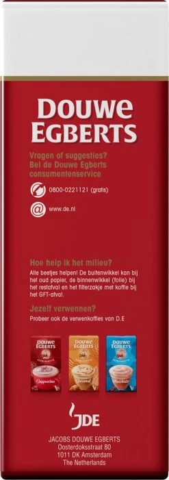 Douwe Egberts Aroma Rood Filterkoffie - Dubbelpak 6 X 1000 Gram -Voedsel Winkel 423x1200 1