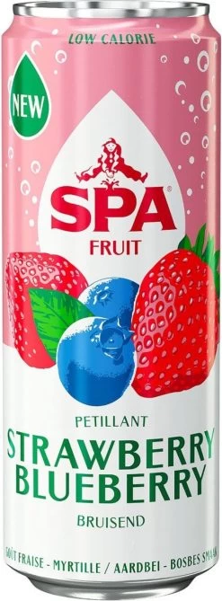 Spa Sparkling Strawberry Blueberry Blikjes Frisdrank 25cl Tray 24 Stuks Water