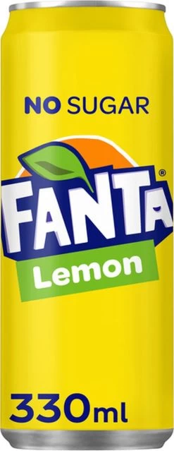 Frisdrank Fanta Lemon No Sugar Blikje 0.33l - 24 Stuks - 24 Stuks