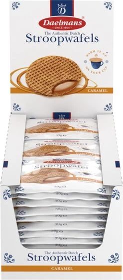 Daelmans Jumbo Stroopwafels - 36 X 1 Stuks (per Stuk Verpakt) - 39 Gram Per Koek -Voedsel Winkel 526x1200 1