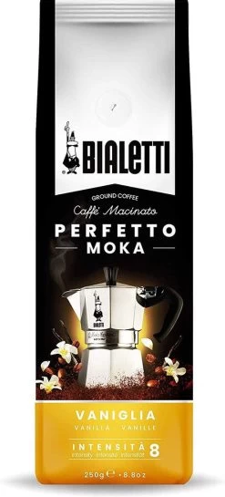 Bialetti Perfetto Moka Vaniglia (vanille) Gemalen Koffie – 250gr
