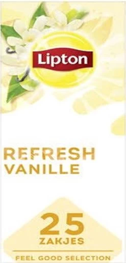 Lipton - Feel Good Selection Zwarte Thee Vanille - 6x 25 Zakjes -Voedsel Winkel 573x1200