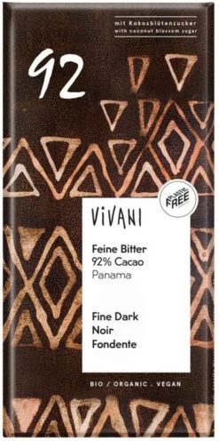 Pure Chocolade 92% Vivani - Tablet 80 Gram - Biologisch -Voedsel Winkel 597x1200