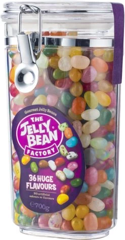 The Jelly Bean Factory Snoeppot à 700 G Snoep - 36 Huge Flavours Jelly Beans -Voedsel Winkel 624x1200